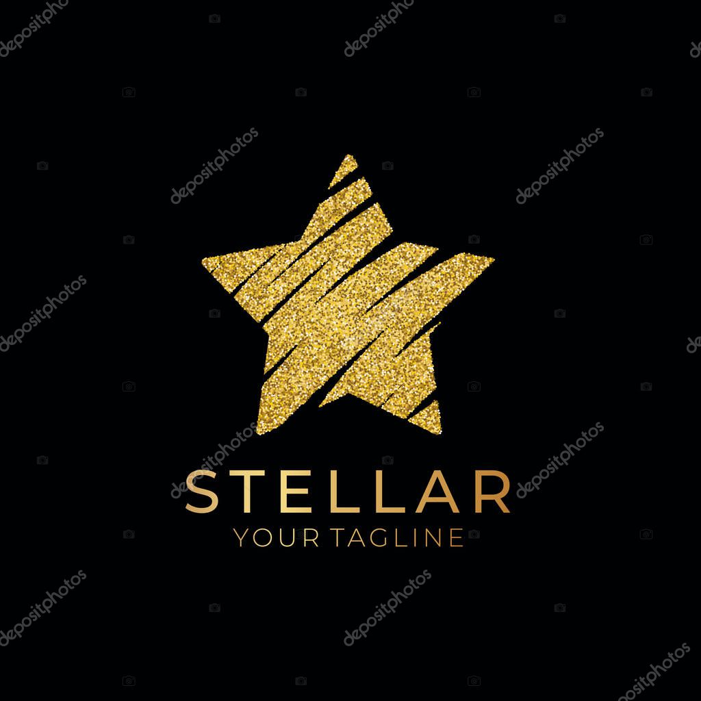 Star logo vector. Universal abstract logo with a star symbol for any business. Star sign - a leader, success and power. Vector illustration eps 10.