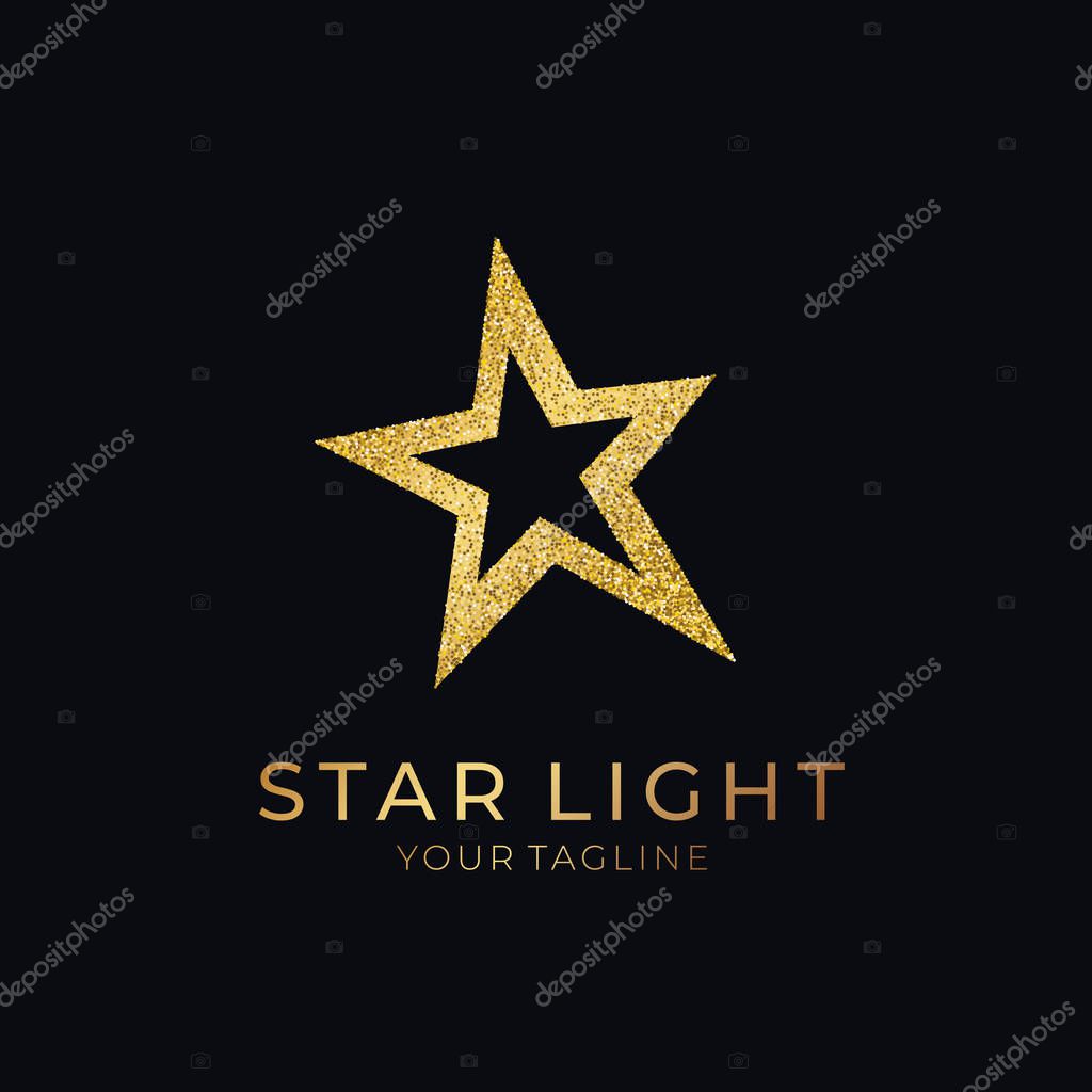 Star logo vector. Universal abstract logo with a star symbol for any business. Star sign - a leader, success and power. Vector illustration eps 10.