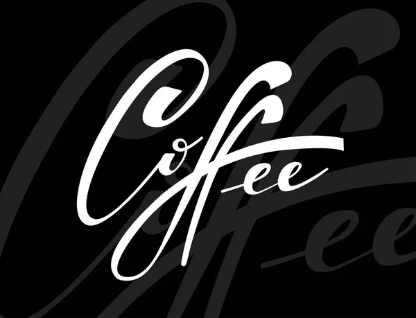 Koffie Vectorillustratie Van Handgeschreven Letters Vector Elementen Voor Koffiehuis Café — Stockvector