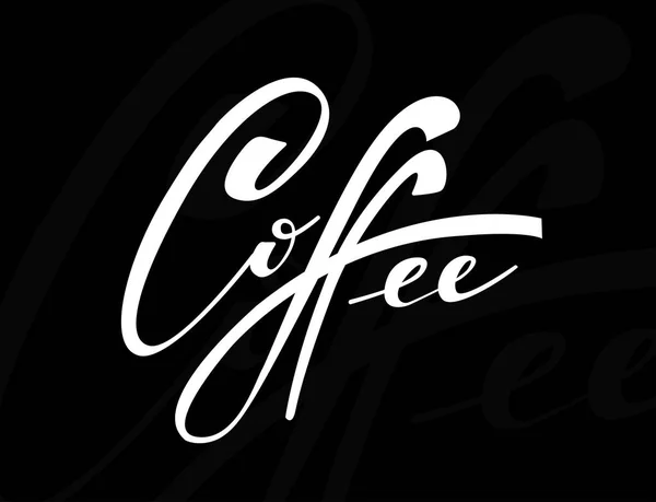 Kahve Yazısıyla Yazılan Yazı Vektör Illustration Vektör Öğeleri Kahve Dükkanı — Stok Vektör