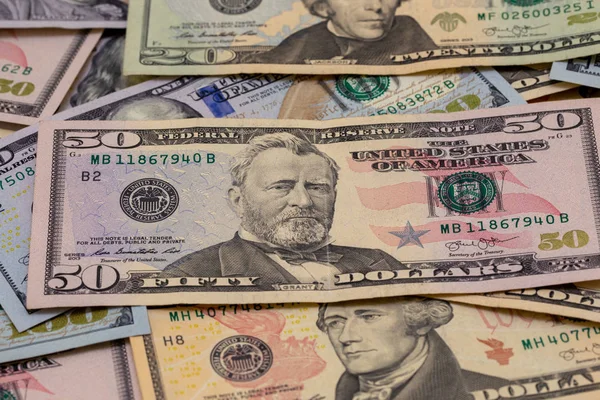 ドル紙幣の背景 米ドル現金のお金 100 ドル紙幣 — ストック写真