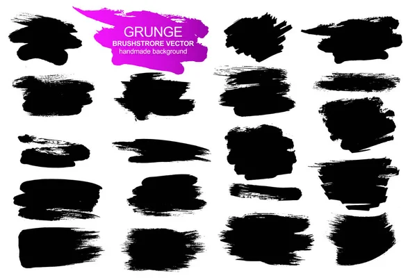 Large collection of grunge elements. Vector background isolated on white background. — Stock Vector