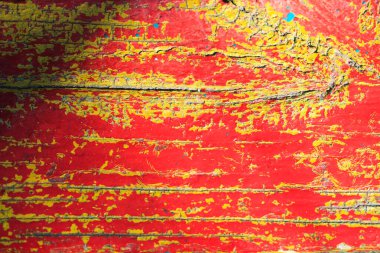 Yontmataş kırmızı boya ile ahşap. Grunge tarzı arka plan