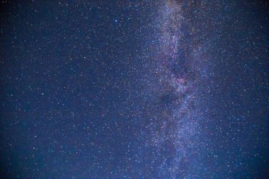 Derin gökyüzü astrofotoğrafçılığı. Gökyüzünden geçen samanyolu. Doğal arkaplan