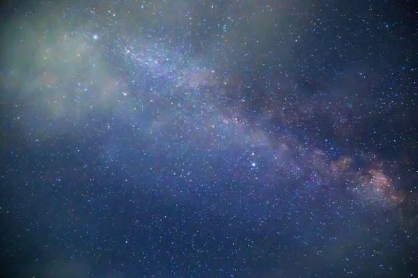 Astrofotografía Cielo Profundo Vía Láctea Cruzando Cielo Fondo Natural — Foto de Stock
