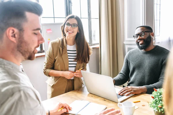 Multiracial team in contemporary office — Stock Photo, Image