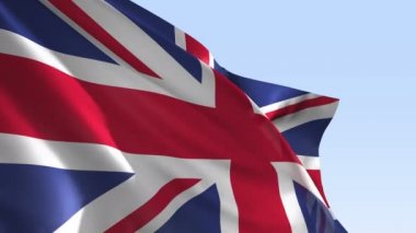 İngiltere 3d bayrak, Büyük Britanya, animasyon, simülasyon, 4k