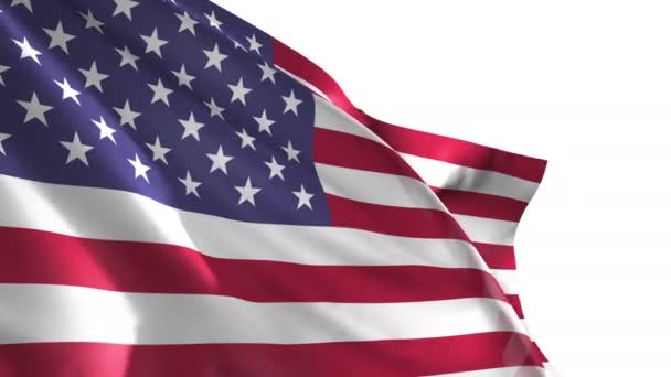 Bandera Usa Animación Ultra Res Renderizado Cámara Lenta — Vídeos de Stock