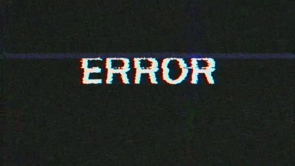 Error Abstract Vhs Noise Error Pantalla Parpadeando Video Digital Señal — Vídeo de stock