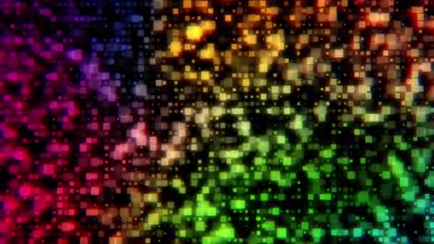Fondo Abstracto Colorido Luces Borrosas Coloridas Partículas Bokeh Del Color — Vídeos de Stock