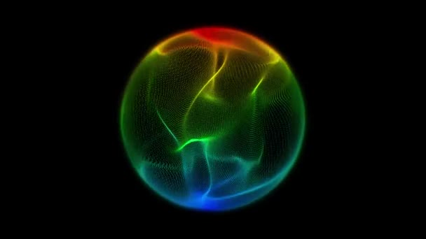 Boules Vibrantes Colorées Cercle Fractal Coloré Bouclable Abstrait Fond Abstrait — Video
