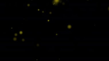 Dijital altın renk dalga parçacıkları ve ışık soyut arka plan