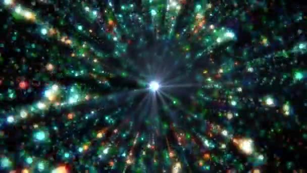 Lekki Portal Niebieski Abstrakcyjny Tunel Energetyczny Kosmosie Abstrakcyjny Futurystyczny Portal — Wideo stockowe