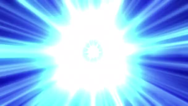 ライト ポータル ブルー 宇宙における抽象エネルギートンネル — ストック動画