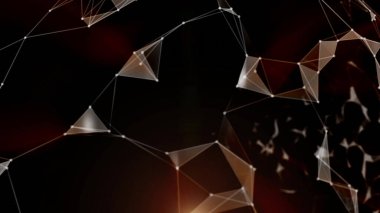 Fantezi Teknolojisi Döngü Animasyon Pleksi. Modern Grafik Arkaplan İş Konsepti. Gelecekçi Teknoloji Güzel Döngü Animasyonu. İş İletişim ve Teknoloji Ağı. Web Ağı Canlandırma 4k arkaplanı.