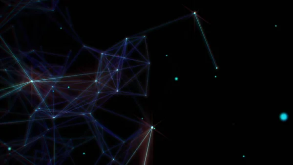 Fantasy Technology Loop Animation Plexus 약자이다 현대적 개념이다 지향적 기술아름다운 — 스톡 사진
