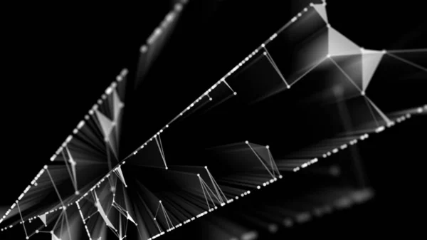 Tecnologia Abstract Geometric Background Plexus — Fotografia de Stock