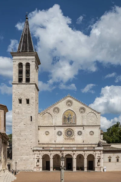 Cathedral Santa Maria Assunta Main Place Catholic Worship City Spoleto — Stock Photo, Image