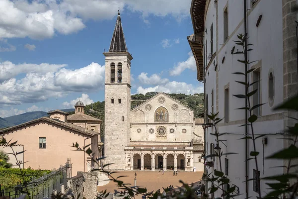 Fachada Torre Catedral Spoleto — Fotografia de Stock