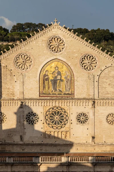 Fachada Catedral Santa Maria Assunta Spoleto Donde Puede Ver Mosaico — Foto de Stock