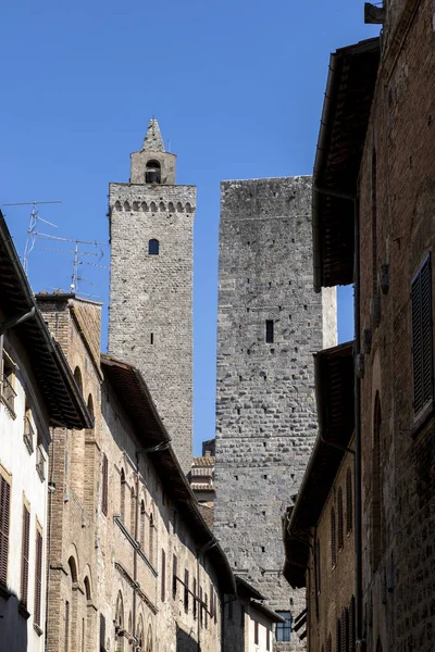 The Cugnanesi tower and the Torre Grossa Royalty Free Stock Photos