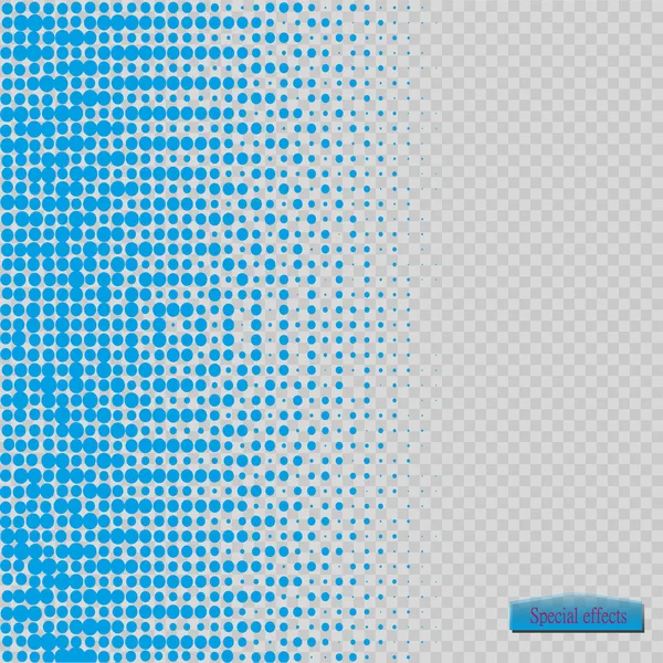 Halbton-Muster-Vektor.blau die Kreise zu den Hintergrundquadraten — Stockvektor