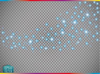 Altın parlayan kümesi üzerinde şeffaf arka plan izole etkileri ışıklar. Güneş ışınları ile flash ve spot. Parlama ışık efekti. Yıldız patlaması ile parıldıyor.