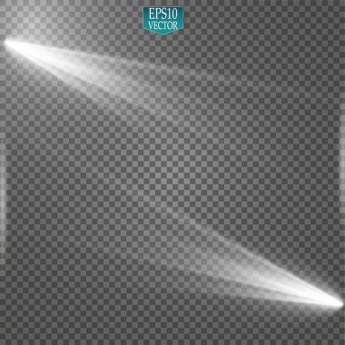 Vektör Spotlights. Sahne. Hafif Efektler. Parlak ışık efekti