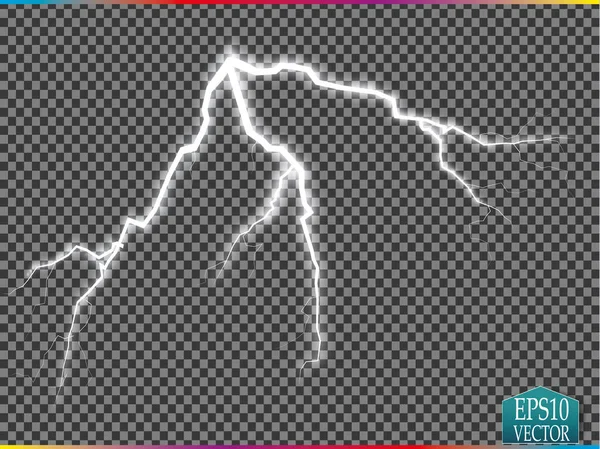 Storm med Lightning isolerad på transparent bakgrund. — Stock vektor