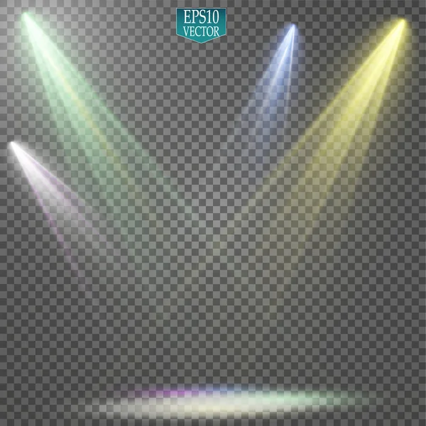 Vector Spotlights. Plaats delict. Lichte effecten. Glow light-effect — Stockvector