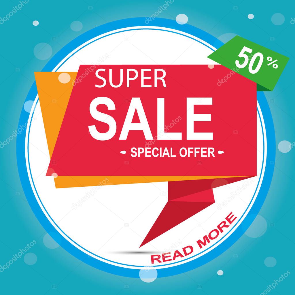 Super Sale for clearance at 50 off It s a hot deal sale poster a colorful background. Wow Special offer sale poster or flyer template for your marketing or ad campaigns. Also for retail sales.