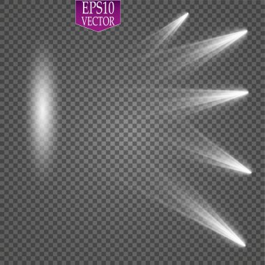 Vektör Spotlights. Sahne. Hafif Efektler. Parlak ışık efekti