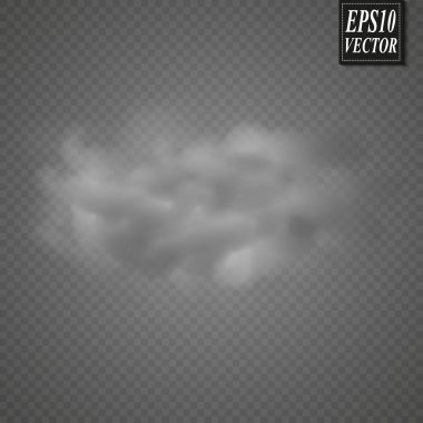 Sis ya da duman izole edilmiş şeffaf özel efekt. Beyaz vektör bulanıklığı, sis veya sis arkaplanı. Vektör illüstrasyonu