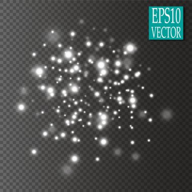 Altın parlayan kümesi üzerinde şeffaf arka plan izole etkileri ışıklar. Güneş ışınları ile flash ve spot. Parlama ışık efekti. Yıldız patlaması ile parıldıyor.