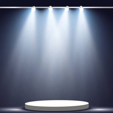 Vektör Spotlights. Sahne. Hafif Efektler. Parlak ışık efekti