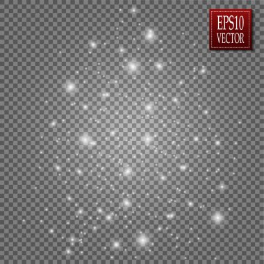 Altın parlayan kümesi üzerinde şeffaf arka plan izole etkileri ışıklar. Güneş ışınları ile flash ve spot. Parlama ışık efekti. Yıldız patlaması ile parıldıyor.