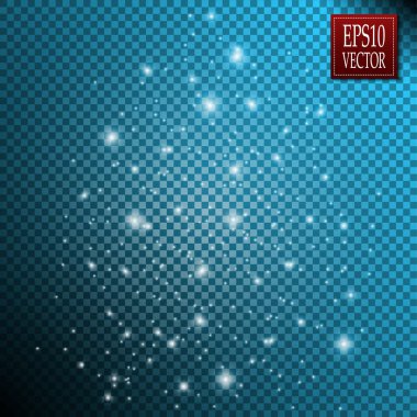 Altın parlayan kümesi üzerinde şeffaf arka plan izole etkileri ışıklar. Güneş ışınları ile flash ve spot. Parlama ışık efekti. Yıldız patlaması ile parıldıyor.