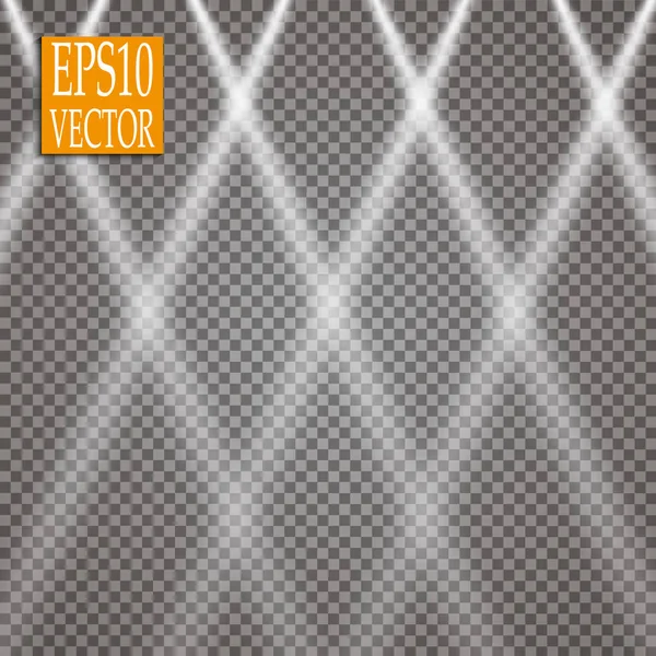 Vector Spotlights. Cena. Efeitos de Luz. Efeito de luz brilhante — Vetor de Stock