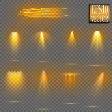 Vektör Spotlights. Sahne. Hafif Efektler. Parlak ışık efekti