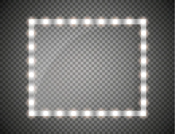 Скляна рамка зі світлом ізольована. Векторні ілюстрації — стоковий вектор