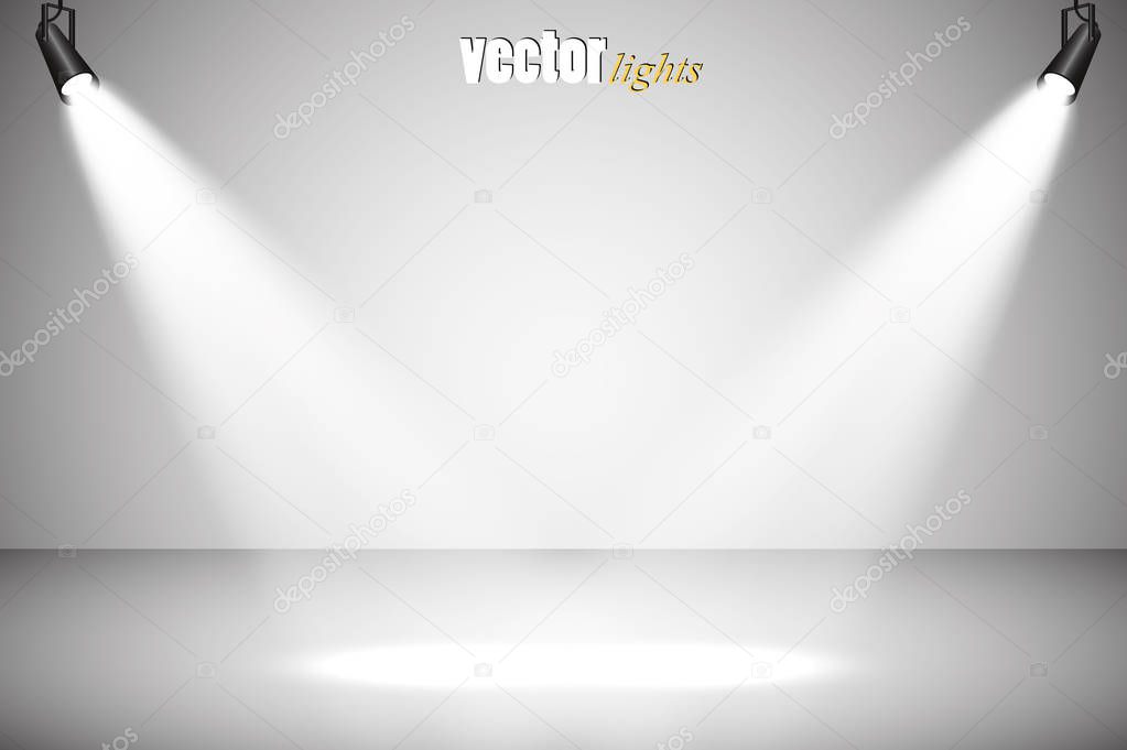 Vector Spotlights. Scene. Light Effects. Glow light effect