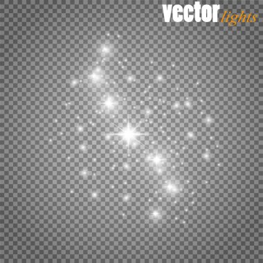 Parlak ışık efekti. Vektör çizimi. Noel flaşı Konsepti.