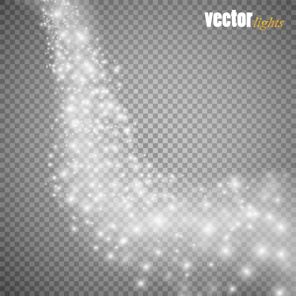 Glow light effect. Vector illustration. Christmas flash Concept. — Stock Vector