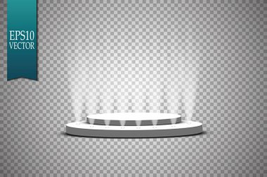 Vektör Spotlights. Sahne. Hafif Efektler Kürsüsü. Işık