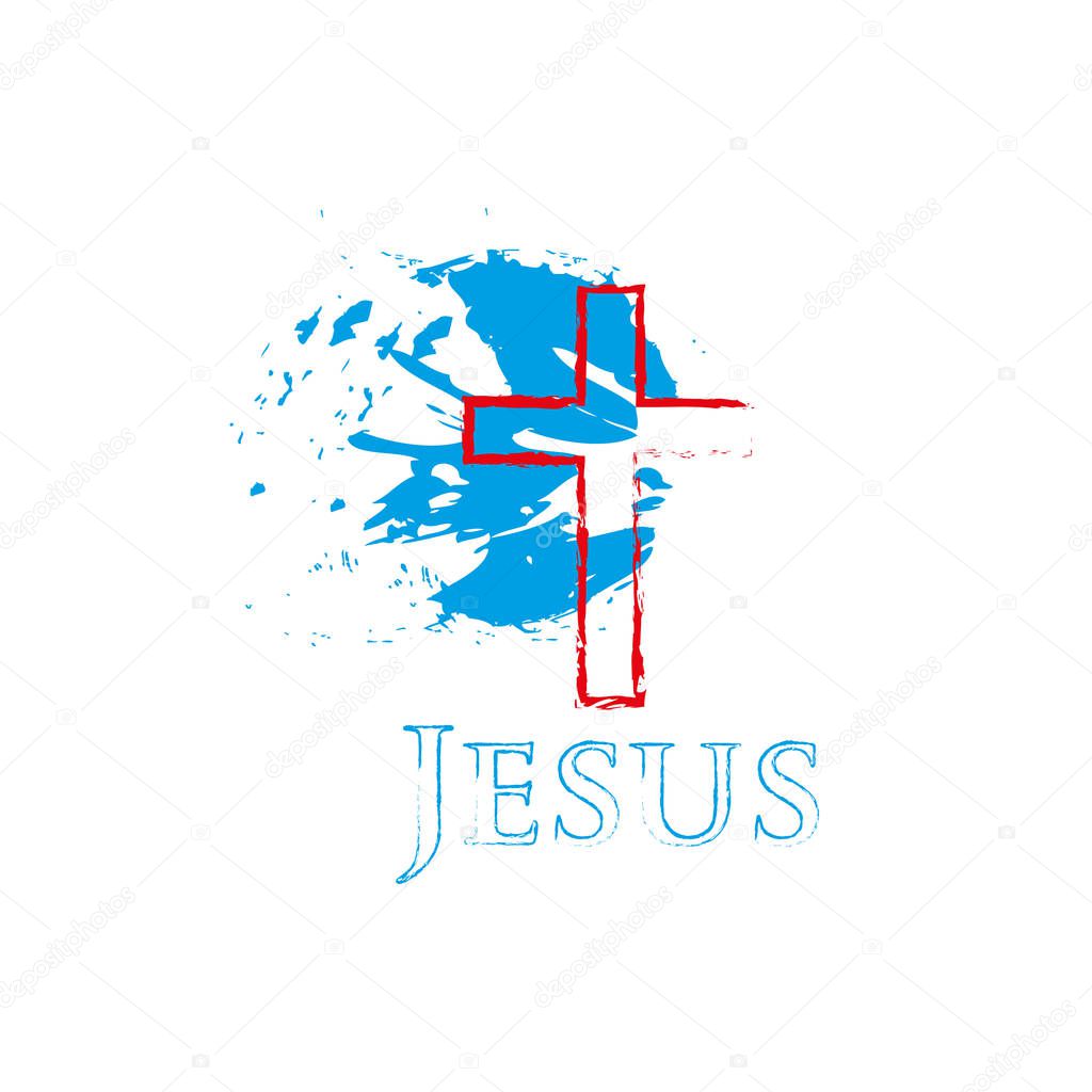Biblical inscriptions. Christian art. Jesus. Christian logo