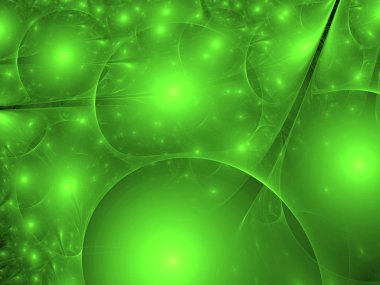 dekoratif arka planı yeşil ve Fraktal