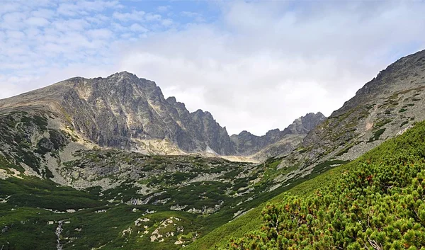 Panoramisch Uitzicht Mountain Hoge Tatra Slowakije Europa Rechtenvrije Stockfoto's