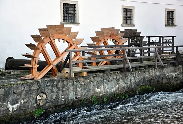 Old Water Mill Village Slup República Checa Europa Imagens Royalty-Free