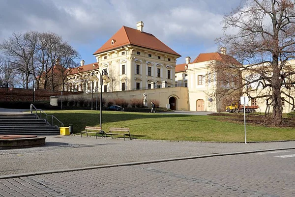 Burg Und Stadt Slavkov Brna Tschechische Republik Europa — Stockfoto