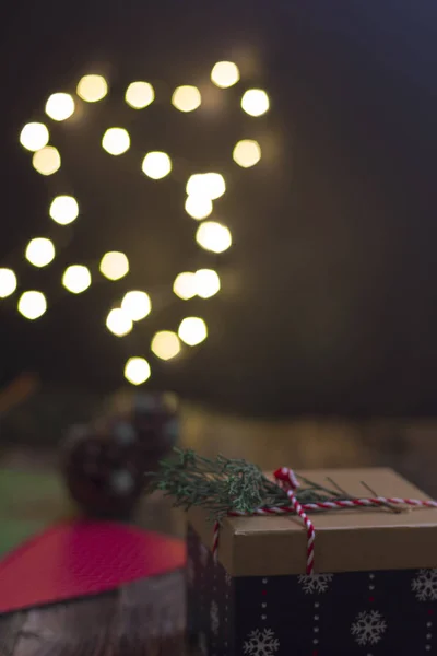 Simple Diy Envolver Regalos Navidad Vintage —  Fotos de Stock